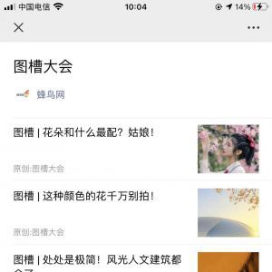 美图微信公众号开发欣赏【蜂鸟网】