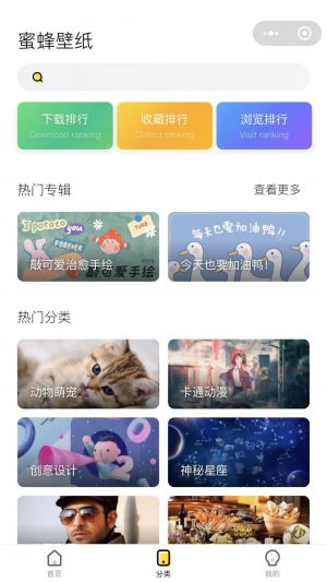 蜜蜂壁纸小程序设计图4