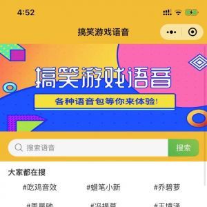 【搞笑语音】娱乐小程序开发创意设计欣赏
